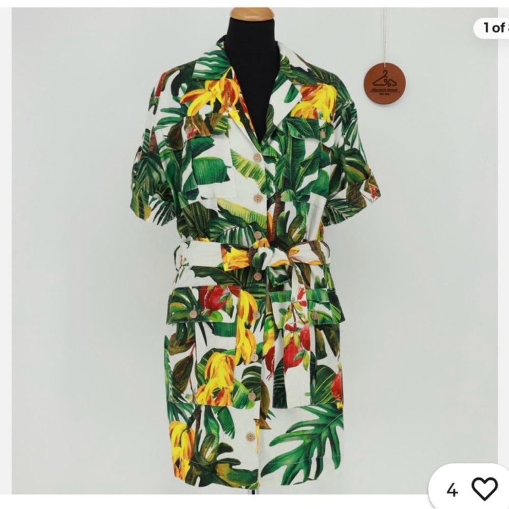 House of Harlow 1960 Tropical Print Mini Dress